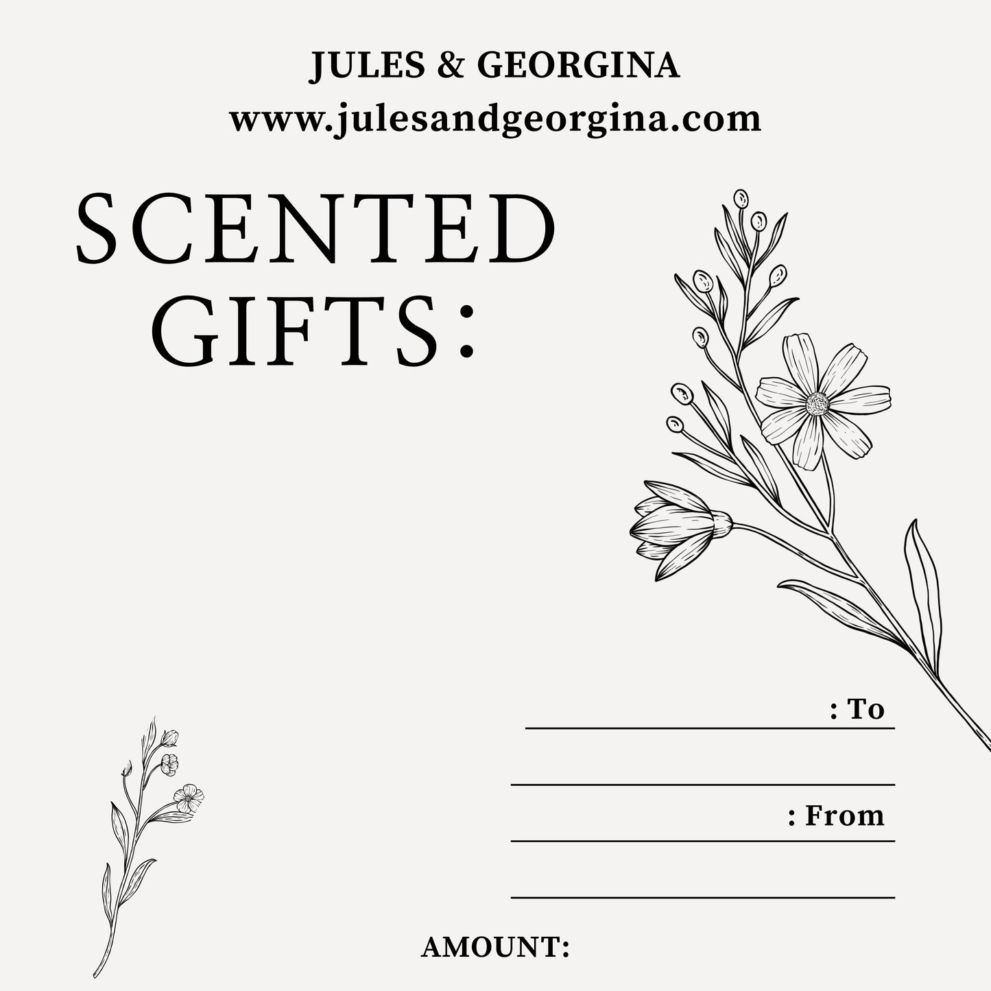 JULES & GEORGINA Gift Card